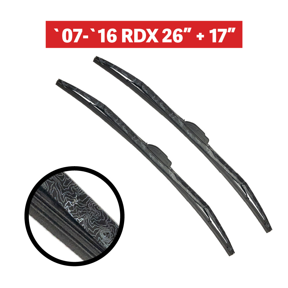 2007-2016 Acura RDX - 26" + 17" MT86 Topographic Windshield Wiper Blade Set