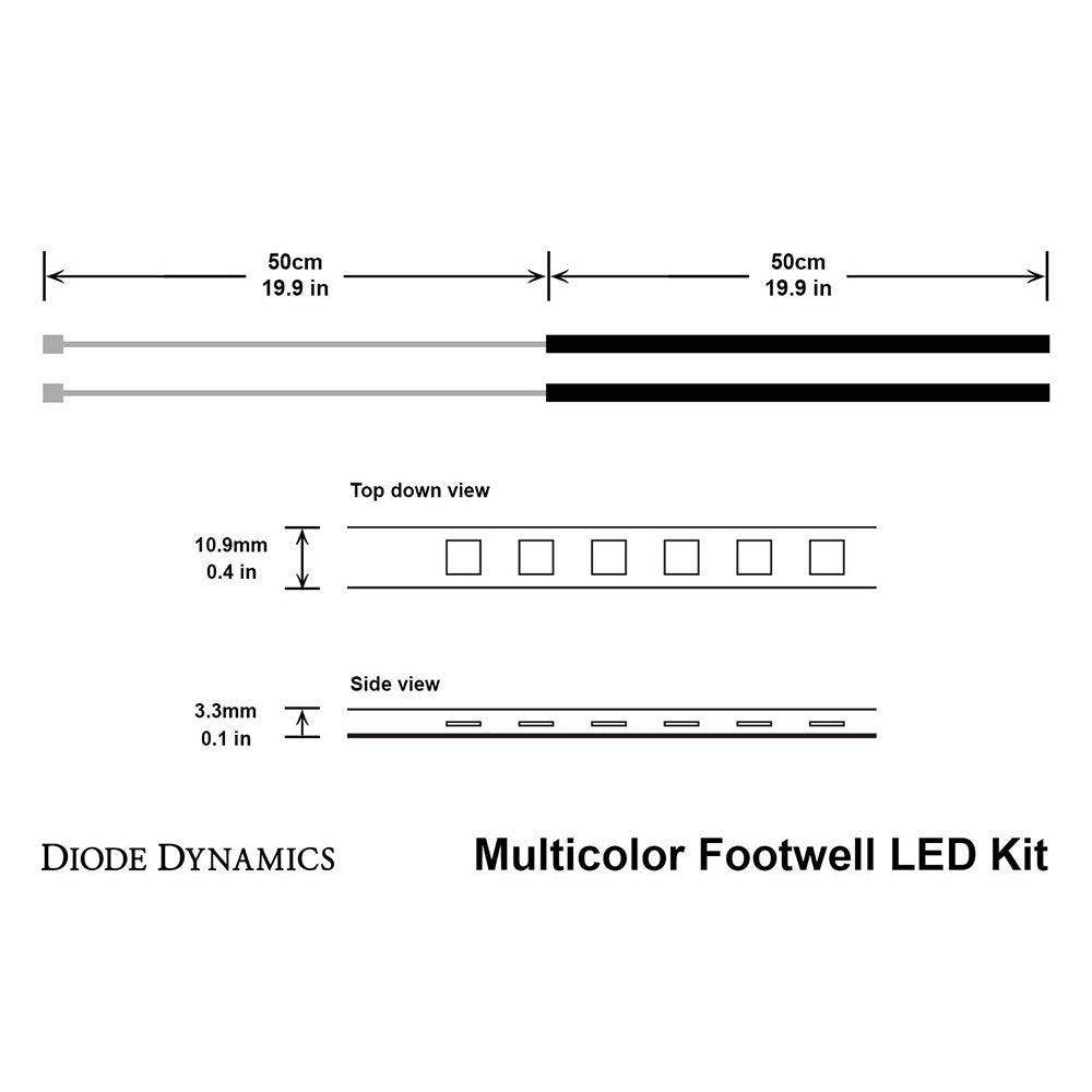 Diode Dynamics - RGBW Multicolor Footwell LED Kit