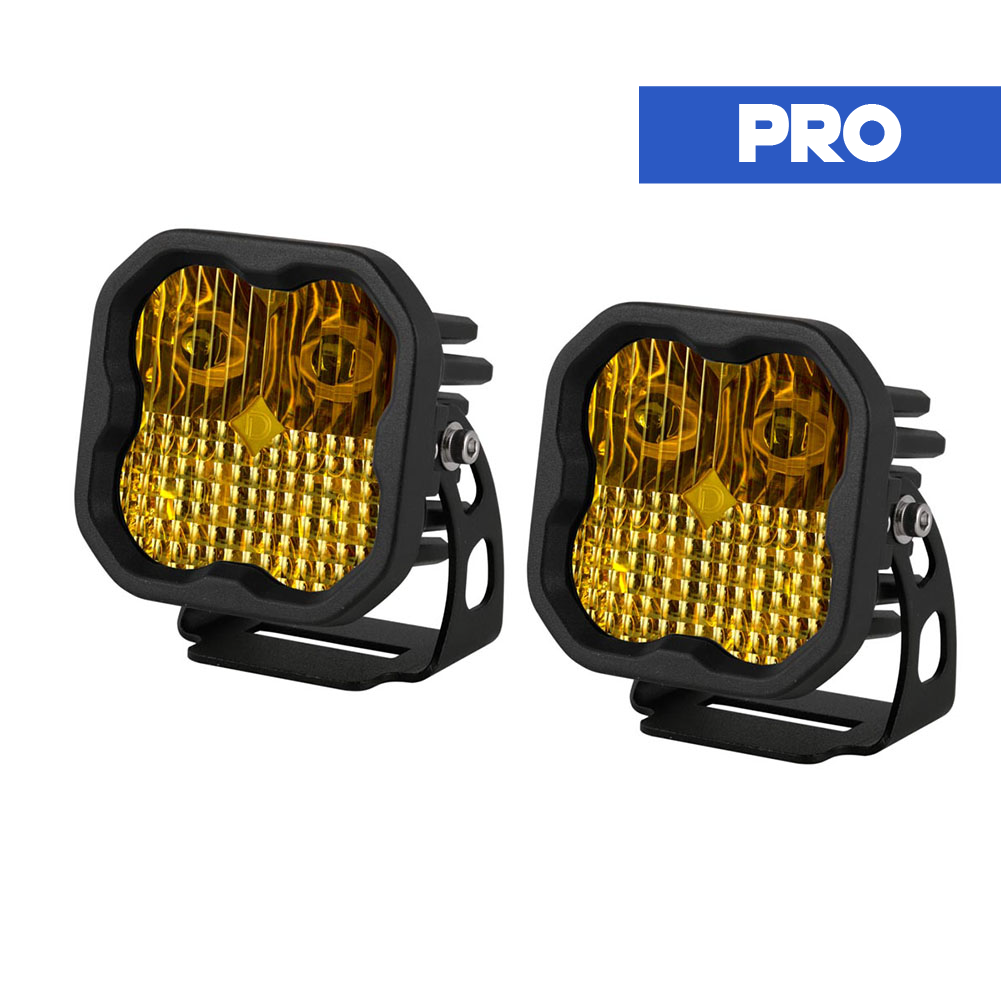 Stage Series 3" SAE/DOT Pro Yellow LED Pod (Pair)